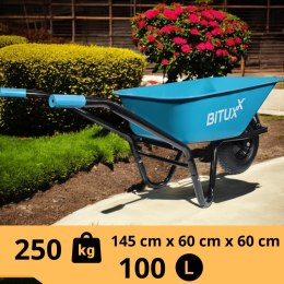 E-hurtownia Taczka ogrodowa taczka budowlana ogrodowa koło z łożyskiem 250 kg 100 L