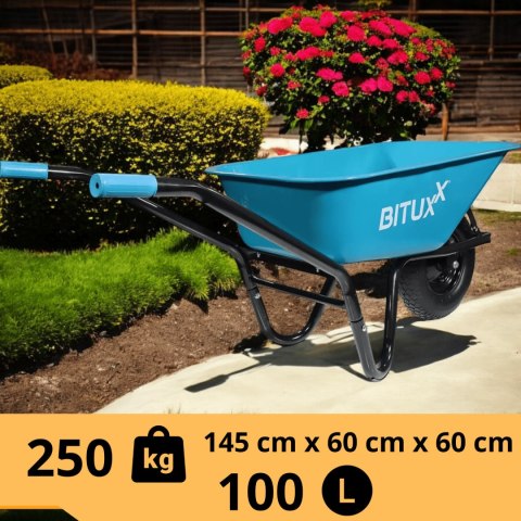 E-hurtownia Taczka ogrodowa taczka budowlana ogrodowa koło z łożyskiem 250 kg 100 L E-hurtownia Taczka ogrodowa taczka budowlana ogrodowa koło z łożyskiem 250 kg 100 L