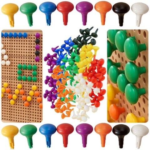 Masterkidz MASTERKIDZ Kolorowe Kołeczki Jumbo do Tablicy STEM 128 Szt. - 8 Kolorów Masterkidz MASTERKIDZ Kolorowe Kołeczki Jumbo do Tablicy STEM 128 Szt. - 8 Kolorów