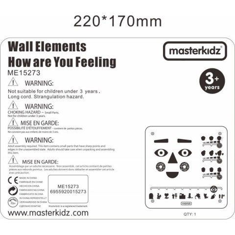Masterkidz MASTERKIDZ Tablica Edukacyjna Jak Się Czujesz? Nauka Emocji Montessori Masterkidz MASTERKIDZ Tablica Edukacyjna Jak Się Czujesz? Nauka Emocji Montessori
