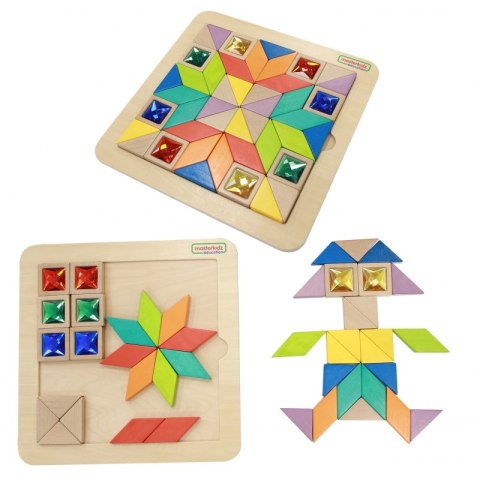 Masterkidz MASTERKIDZ Układanka Mozaika Nauka Kolorów i Kształtów Tangram Montessori Masterkidz MASTERKIDZ Układanka Mozaika Nauka Kolorów i Kształtów Tangram Montessori