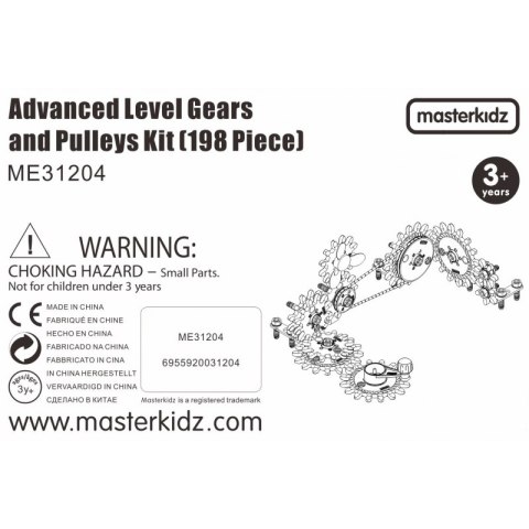 Masterkidz MASTERKIDZ Zestaw Akcesoriów Mix Koła Zębate do Paneli Ściennych STEM 198 el. Masterkidz MASTERKIDZ Zestaw Akcesoriów Mix Koła Zębate do Paneli Ściennych STEM 198 el.
