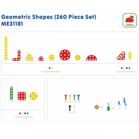 Masterkidz MASTERKIDZ Zestaw Geometrycznych Kształtów Klocków do Paneli Ściennych STEM 260 el. Masterkidz MASTERKIDZ Zestaw Geometrycznych Kształtów Klocków do Paneli Ściennych STEM 260 el.