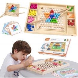 Viga Toys VIGA Drewniana Gra Kulki Złap i Dopasuj Układanka Montessori