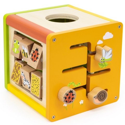 Viga Toys VIGA Drewniana Kostka Edukacyjna 5w1 Viga Toys VIGA Drewniana Kostka Edukacyjna 5w1