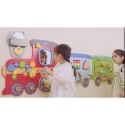 Viga Toys VIGA Drewniana Tablica Sensoryczna-Manipulacyjna EDU Pociąg