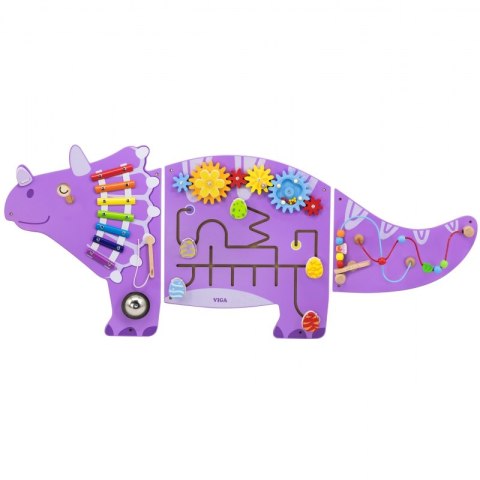 Viga Toys VIGA Drewniana Tablica Sensoryczna-Manipulacyjna EDU Triceratops Viga Toys VIGA Drewniana Tablica Sensoryczna-Manipulacyjna EDU Triceratops