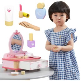 Viga Toys VIGA Drewniana Toaletka Różowa Do Makijażu z Lustrem + Akcesoria