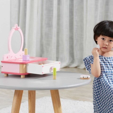Viga Toys VIGA Drewniana Toaletka Różowa Do Makijażu z Lustrem + Akcesoria Viga Toys VIGA Drewniana Toaletka Różowa Do Makijażu z Lustrem + Akcesoria