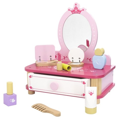Viga Toys VIGA Drewniana Toaletka Różowa Do Makijażu z Lustrem + Akcesoria Viga Toys VIGA Drewniana Toaletka Różowa Do Makijażu z Lustrem + Akcesoria
