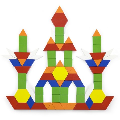 Viga Toys VIGA Drewniane Klocki Płaskie w wiaderku 250 elementów Montessori Viga Toys VIGA Drewniane Klocki Płaskie w wiaderku 250 elementów Montessori