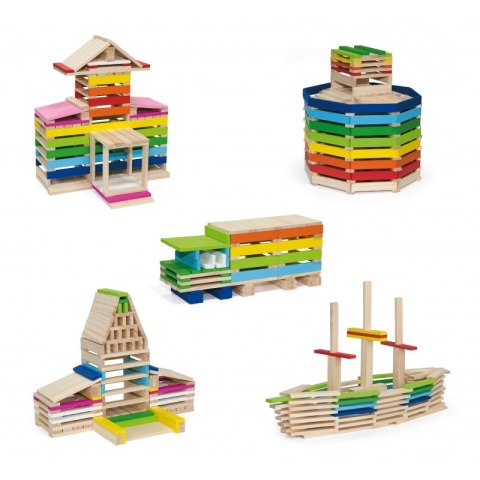 Viga Toys VIGA Drewniane Klocki konstrukcyjne Budynki Viga Toys VIGA Drewniane Klocki konstrukcyjne Budynki