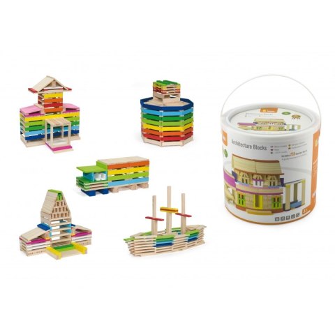 Viga Toys VIGA Drewniane Klocki konstrukcyjne Budynki Viga Toys VIGA Drewniane Klocki konstrukcyjne Budynki