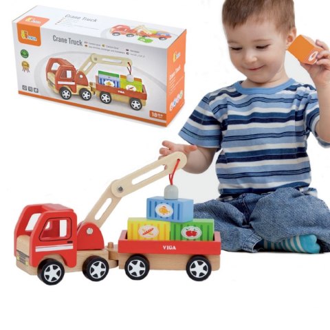 Viga Toys VIGA Drewniany Dźwig z kontenerami Viga Toys VIGA Drewniany Dźwig z kontenerami
