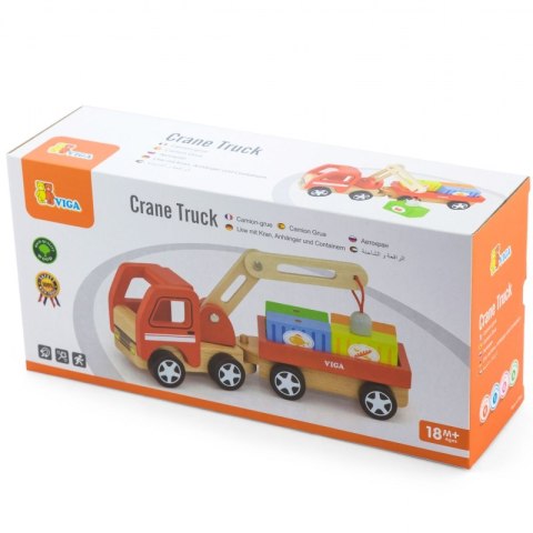 Viga Toys VIGA Drewniany Dźwig z kontenerami Viga Toys VIGA Drewniany Dźwig z kontenerami