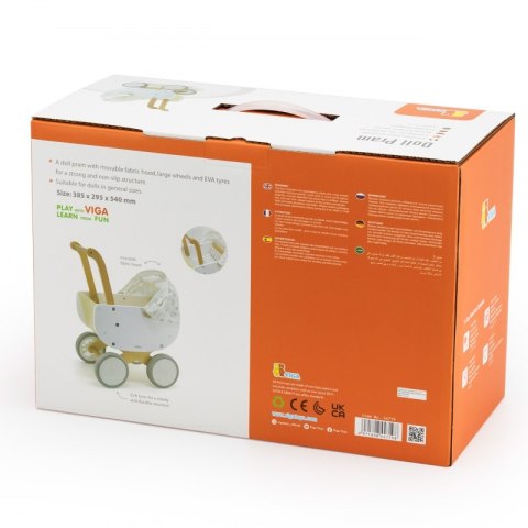 Viga Toys VIGA Drewniany Wózek dla Lalek z Gondolą Viga Toys VIGA Drewniany Wózek dla Lalek z Gondolą