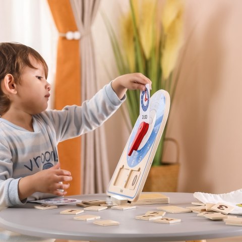 Viga Toys VIGA Drewniany Zegar Nauka Zegara Czasu Montessori Viga Toys VIGA Drewniany Zegar Nauka Zegara Czasu Montessori