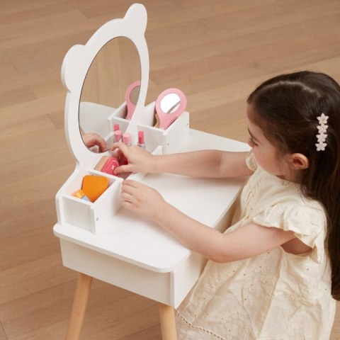 Viga Toys VIGA Duża Toaletka Drewniana Biała z Lustrem i Krzesełkiem Viga Toys VIGA Duża Toaletka Drewniana Biała z Lustrem i Krzesełkiem