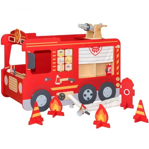 Viga Toys VIGA Duży Drewniany Wóz Strażacki Plac Zabaw Montessori Viga Toys VIGA Duży Drewniany Wóz Strażacki Plac Zabaw Montessori
