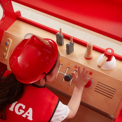 Viga Toys VIGA Duży Drewniany Wóz Strażacki Plac Zabaw Montessori Viga Toys VIGA Duży Drewniany Wóz Strażacki Plac Zabaw Montessori