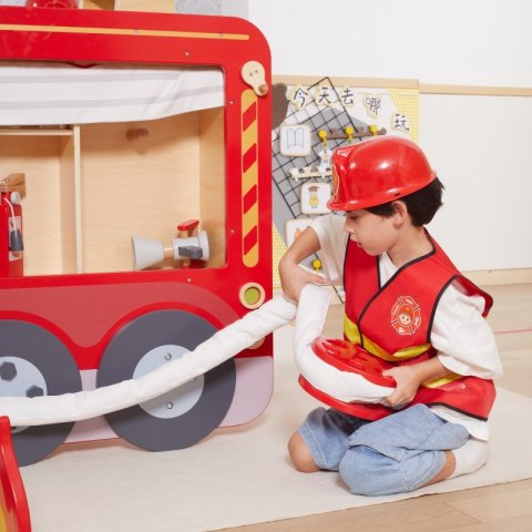 Viga Toys VIGA Duży Drewniany Wóz Strażacki Plac Zabaw Montessori Viga Toys VIGA Duży Drewniany Wóz Strażacki Plac Zabaw Montessori
