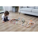 Viga Toys VIGA PolarB Drewniana kolejka dla dzieci Pociąg Tor 90 elementów