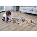 Viga Toys VIGA PolarB Drewniana kolejka dla dzieci Pociąg Tor 90 elementów