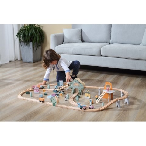 Viga Toys VIGA PolarB Drewniana kolejka dla dzieci Pociąg Tor 90 elementów Viga Toys VIGA PolarB Drewniana kolejka dla dzieci Pociąg Tor 90 elementów