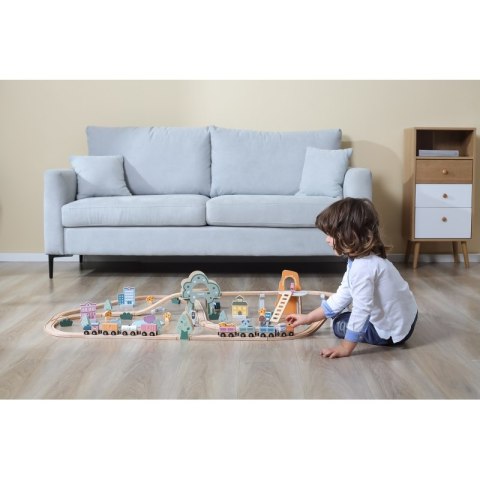 Viga Toys VIGA PolarB Drewniana kolejka dla dzieci Pociąg Tor 90 elementów Viga Toys VIGA PolarB Drewniana kolejka dla dzieci Pociąg Tor 90 elementów