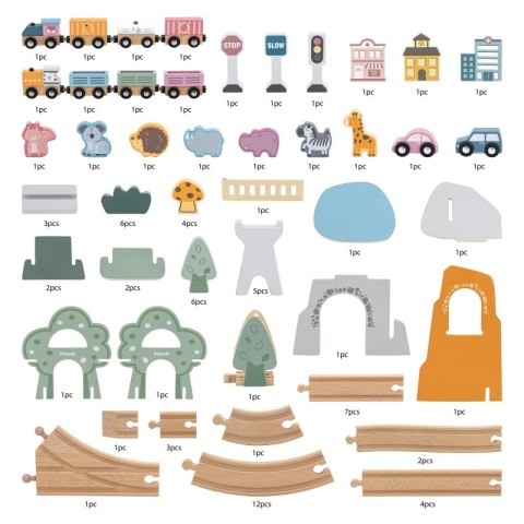 Viga Toys VIGA PolarB Drewniana kolejka dla dzieci Pociąg Tor 90 elementów Viga Toys VIGA PolarB Drewniana kolejka dla dzieci Pociąg Tor 90 elementów