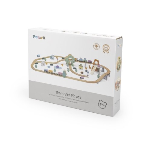 Viga Toys VIGA PolarB Drewniana kolejka dla dzieci Pociąg Tor 90 elementów Viga Toys VIGA PolarB Drewniana kolejka dla dzieci Pociąg Tor 90 elementów