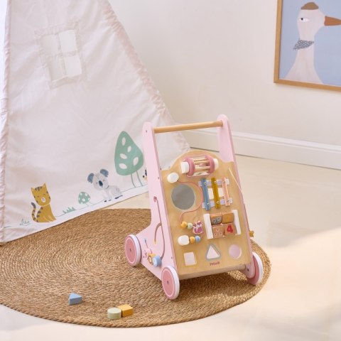 Viga Toys VIGA PolarB Drewniany Pchacz Chodzik Różowy Edukacyjny Viga Toys VIGA PolarB Drewniany Pchacz Chodzik Różowy Edukacyjny