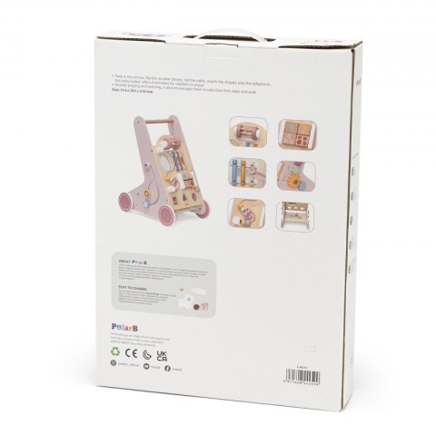 Viga Toys VIGA PolarB Drewniany Pchacz Chodzik Różowy Edukacyjny Viga Toys VIGA PolarB Drewniany Pchacz Chodzik Różowy Edukacyjny