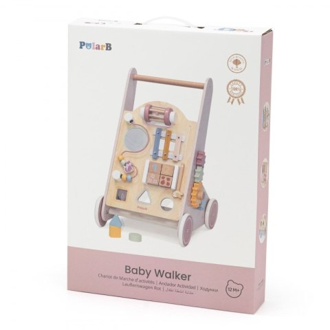 Viga Toys VIGA PolarB Drewniany Pchacz Chodzik Różowy Edukacyjny Viga Toys VIGA PolarB Drewniany Pchacz Chodzik Różowy Edukacyjny