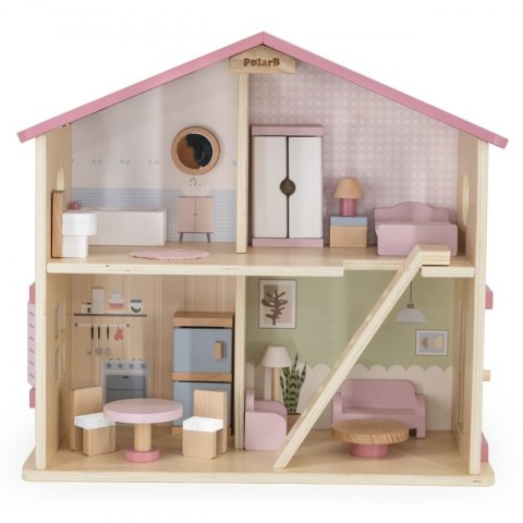 Viga Toys VIGA PolarB Duży Drewniany Domek dla Lalek 17 el. Viga Toys VIGA PolarB Duży Drewniany Domek dla Lalek 17 el.
