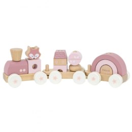 Viga Toys VIGA PolarB Różowa Kolejka Pociąg z Wagonikami Klocki