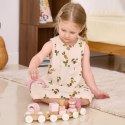 Viga Toys VIGA PolarB Różowa Kolejka Pociąg z Wagonikami Klocki
