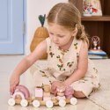 Viga Toys VIGA PolarB Różowa Kolejka Pociąg z Wagonikami Klocki