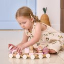 Viga Toys VIGA PolarB Różowa Kolejka Pociąg z Wagonikami Klocki
