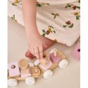 Viga Toys VIGA PolarB Różowa Kolejka Pociąg z Wagonikami Klocki