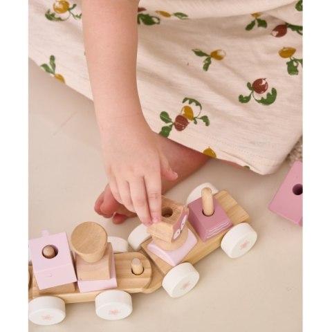 Viga Toys VIGA PolarB Różowa Kolejka Pociąg z Wagonikami Klocki Viga Toys VIGA PolarB Różowa Kolejka Pociąg z Wagonikami Klocki