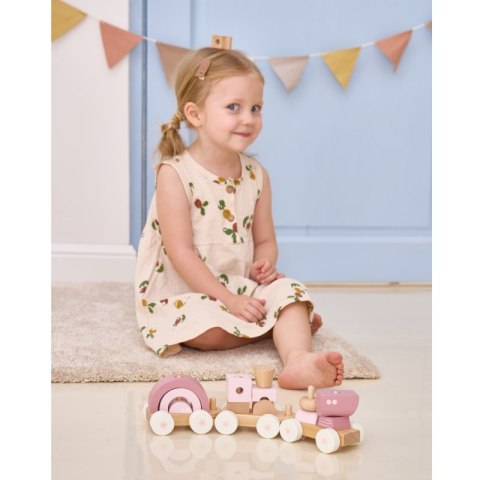 Viga Toys VIGA PolarB Różowa Kolejka Pociąg z Wagonikami Klocki Viga Toys VIGA PolarB Różowa Kolejka Pociąg z Wagonikami Klocki