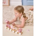 Viga Toys VIGA PolarB Różowa Kolejka Pociąg z Wagonikami Klocki