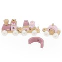 Viga Toys VIGA PolarB Różowa Kolejka Pociąg z Wagonikami Klocki