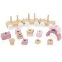Viga Toys VIGA PolarB Różowa Kolejka Pociąg z Wagonikami Klocki