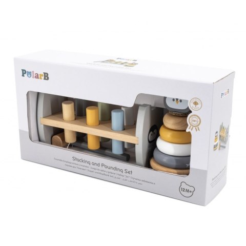 Viga Toys VIGA PolarB Zestaw Drewniana Piramidka + Przebijanka z Młoteczkiem Pingwinek Montessori Viga Toys VIGA PolarB Zestaw Drewniana Piramidka + Przebijanka z Młoteczkiem Pingwinek Montessori