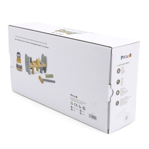 Viga Toys VIGA PolarB Zestaw Drewniana Piramidka + Przebijanka z Młoteczkiem Pingwinek Montessori Viga Toys VIGA PolarB Zestaw Drewniana Piramidka + Przebijanka z Młoteczkiem Pingwinek Montessori
