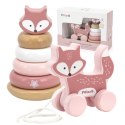 Viga Toys VIGA PolarB Zestaw Lisek Drewniana Piramidka + Lisek do Ciągnięcia