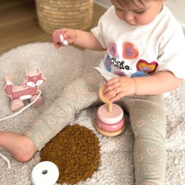 Viga Toys VIGA PolarB Zestaw Lisek Drewniana Piramidka + Lisek do Ciągnięcia
