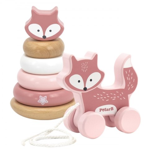 Viga Toys VIGA PolarB Zestaw Lisek Drewniana Piramidka + Lisek do Ciągnięcia Viga Toys VIGA PolarB Zestaw Lisek Drewniana Piramidka + Lisek do Ciągnięcia